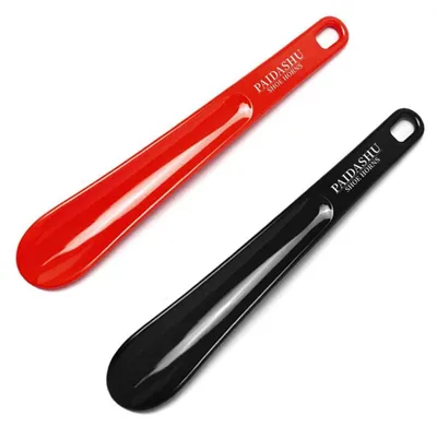 Produktbild von Schuhlöffel Kunststoff glatte Oberfläche mit Aufhängeloch Schwarz/Rot