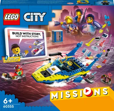 Zdjęcie produktu dla LEGO City 60355 - Zestaw Przygodowy Wodnej Policji: Świetna Zabawa i Detektywistyczne Śledztwa w Twoim Mieście!