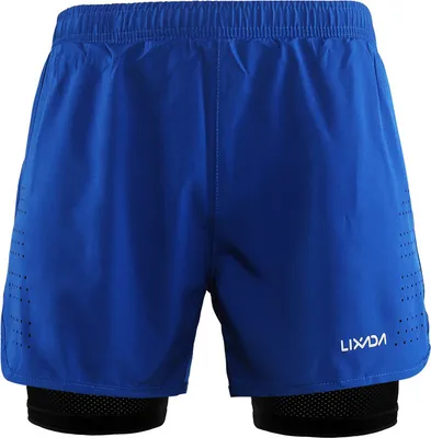 Produktbild von Laufhose Herren Kurz 2 in 1, Größe: XL, Farbe: Blau