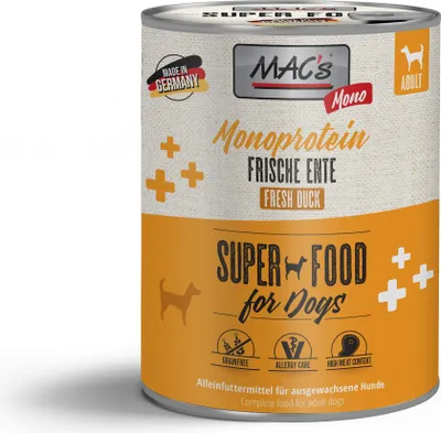 Produktbild von MAC's DOG - Monoprotein Dose 6x800g  |  Mono Ente