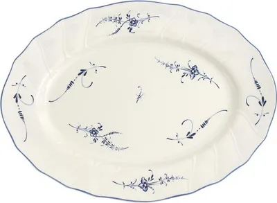 Produktbild von Villeroy & Boch 1023412920, Servierschale, Porzellan, Blau, Weiß, Oval, 36 cm, 940 g