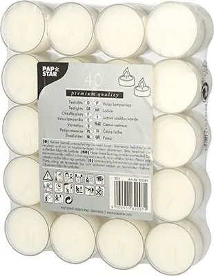 Produktbild von Teelichte Ø 38 mm · 19 mm weiss in Polycarbonathülle