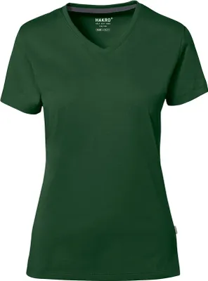 Produktbild von HAKRO Hakro Damen V-Shirt Baumwolle Tec #169 Gr. S tanne