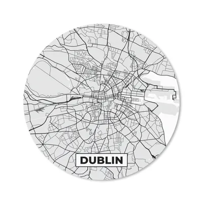 Produktbild von MuchoWow® Mauspad Mousepad Dublin - Stadtplan - Schwarz und Weiß - Karte 40x40 cm - Mousepads - Maus Mat - Pad - Mausunterlage - Schreibtisch Accessoires