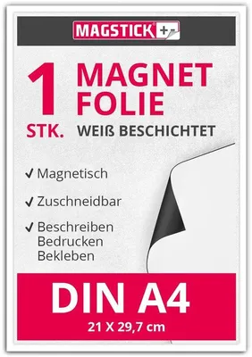 Image de Feuille magnétique au format A4, blanche, inscriptible et imprimable, pour véhicules, panneaux de magasin, panneaux d'entrée