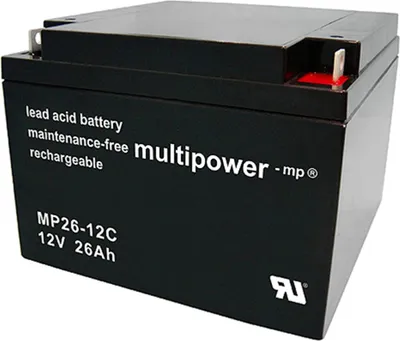 Produktbild von Multipower Blei-Akku MP26-12C Pb 12V / 26Ah Zyklenfest, M5