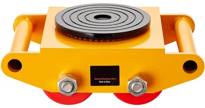 Produktbild von 4x Panzerrollen 8T Transportfahrwerk 280x210x105mm Transportrollen aus Kohlenstoffstahl Industrieroller mit 4 PolyurethanRichtungsräder Roller Ф 135x9mm Drehplatte Möbeltransporthilfe Transportroller