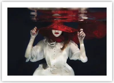 Produktbild von Poster - Poster ohne Rahmen - Mädchen Rot Hut - 70x50 cm - Wand Bild - Wanddeko - Wandbilder - Kunstposter - Wandposter - Bilder - Kunstdruck - Wanddekoration - Wandbild - P2XAA70x50-4305