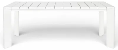 Immagine prodotto di Tavolo rettangolare estensibile 150x100xH75 cm con struttura in alluminio bianco per esterno Brollin