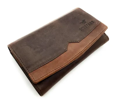 Produktbild von Mustang echt Leder Damen Geldbörse Portemonnaie mit RFID Schutz La Spezia braun