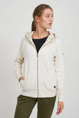 Produktbild von OXMO OXUlla Damen Sweatjacke Cardigan Sweatshirtjacke mit Kapuze