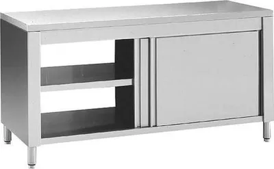 Produktbild von KBS Durchreicheschrank ohne Aufkantung 1000x400x850 mm mit 4 Schiebetüren