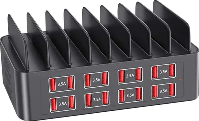 Produktbild von Avizar, Ladestation 150W 16 USB Ports Smartphone & Tablet, Schwarz