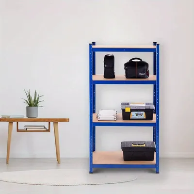 Image de Étagère industrielle robuste - Rangement en rayonnage - Étagère métallique - Étagère pour atelier - Étagère pour cave - Capacité de charge : 720 kg
