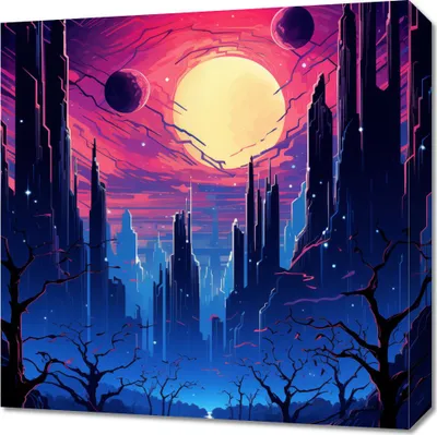 Produktbild von Bild 50x50cm Sternenstadt