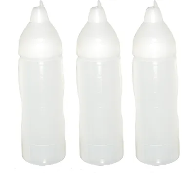 Produktbild von 3 Stück Quetschflasche "NON DRIP" in transparent 350 ml