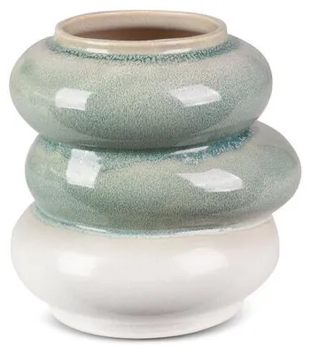 Produktbild von Keramikvase LIANA, 19x18x19 cm, mintgrün