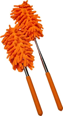 Produktbild von Reinigungsschwamm mit Stiel - Autoschwamm - Waschhandschuh - Reinigungsschwammhandschuh - Textilien - Reinigung - Orange