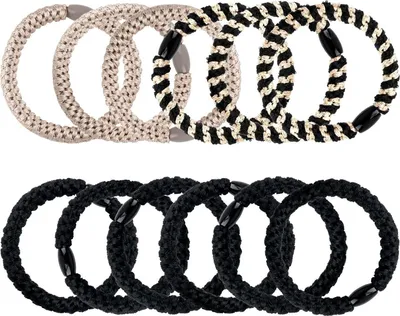 Immagine prodotto di Fascetta per capelli, 12 pezzi Fascette per trecce elastiche per donne, ragazze - portacoda (3mix)
