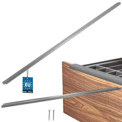 Immagine prodotto di KOTARBAU® Maniglie per mobili Maniglie per armadi 1000 mm Argento ZnAl Maniglie a incasso Maniglie per bordi Maniglie per cassetti Cucina moderna