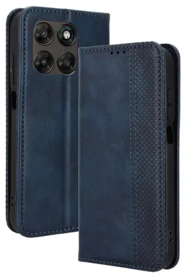 Produktbild von Motorola Moto G67 / G77 Hülle - Coverup Vintage Style Klapphülle - Blau