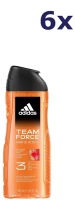 Produktbild von 6x Adidas team force shower gel douchegel 400 ml