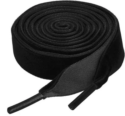 Produktbild von Gym-Laufschuhe - Breite Laufschuhe mit flacher Sohle und Lederzügeln in Schwarz - 110 cm lang