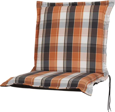 Produktbild von Auflage Niederlehner Georgia 90823-450 orange-weiß-anthrazit kariert 98x53x8 cm mit Reißverschluss Sun Garden