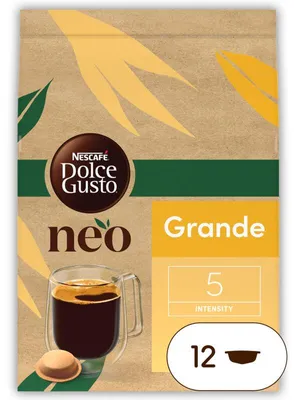 Produktbild von Nescafé Dolce Gusto Neo Grande Kaffeekapseln, 12 Stück, 84g, intensiver Geschmack