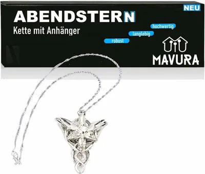 Produktbild von ABENDSTERN Kette aus Tombak Herr der Ringe Hobbit Arweb Replik Schmuckstück