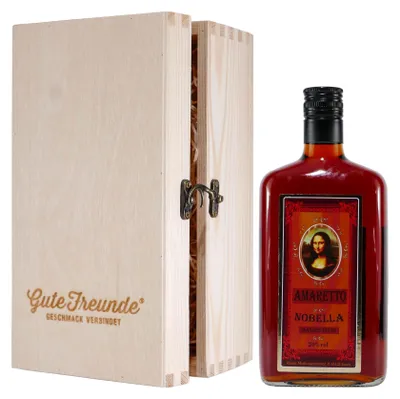 Produktbild von Nobella Amaretto mit Geschenk-Holzkiste
