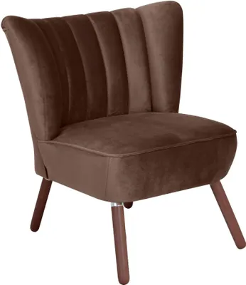 Produktbild von Sessel Kadisha Bezug Samtvelours Buche nussbaum dunkel / braun 21117