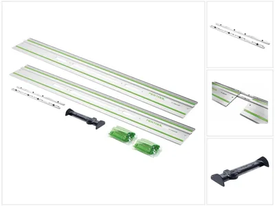 Obrázok produktu pre Festool FS 1400/2-KP vodiaca lišta 2 kusy 1400 mm pre ručné, ponorné a priamočiare píly / frézy + deflektor FS/2-AW + spojovací kus FSV/2
