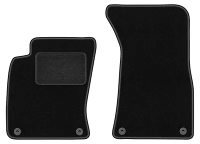 Produktbild von Velours-Fußmatten Vorne für Audi A8 D3 2002-2009 (Limousine) – 2-tlg, Schwarz, passgenau – Wielganizator LUX