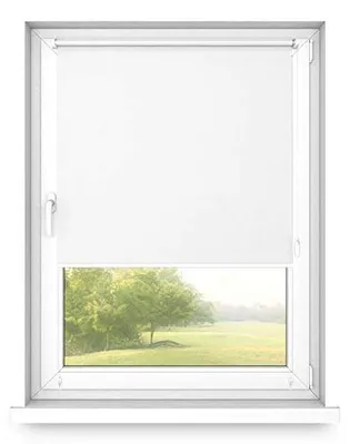 Produktbild von Time4blinds - Rollo ohne Kassette, 130x180 cm, Schneeweiß, Steuerung Rechts