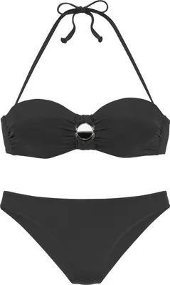 Produktbild von JETTE Bügel-Bandeau-Bikini schwarz Größe 34 Cup C