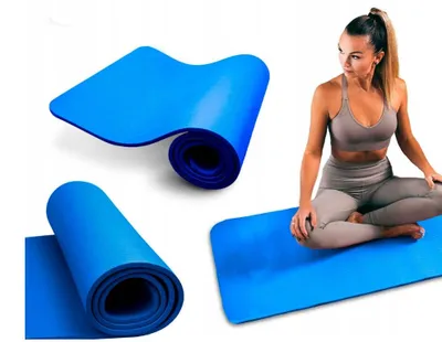 Zdjęcie produktu dla Mata do ćwiczeń fitness joga gruba 1,5cm gimnastyczna 190x61 antypoślizgowa