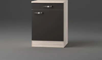 Produktbild von Küchen Unterschrank mit Arbeitsplatte Faro U606-9 in anthrazit 60 cm breit
