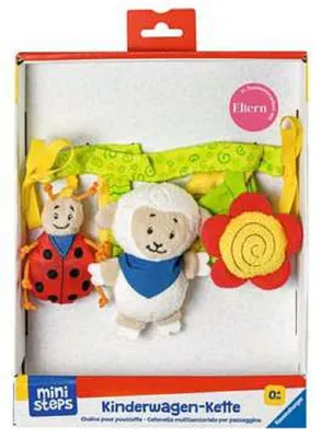 Immagine prodotto di Ravensburger ministeps 4157, catenella per passeggino, giocattolo per passeggino con campanello e peluche, adatto per passeggini, ovetto o lettino, giocattolo per neonati dai 0 mesi