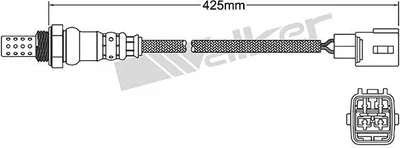 Produktbild von VEGAZ Lambdasonde für TOYOTA Yaris Schrägheck (P9) Planarsonde Beheizt 425mm ULS-411