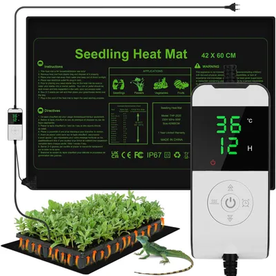 Zdjęcie produktu dla Mata grzewcza do roślin - 30 W - 60 x 42 cm - Termostat z timerem