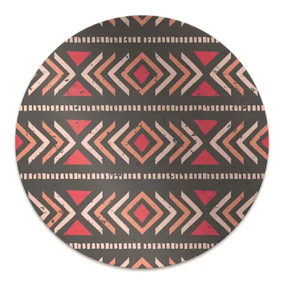 Produktbild von Rundmatte - Stuhlunterlage Bürostuhlunterlage - Rund Ø 100 cm - Bodenmatte - Fußmatte - Ethnischer Weg