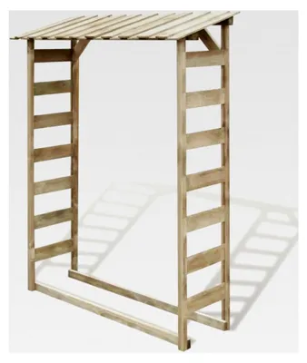 Produktbild von Feuerholzlager 150×44×176 cm aus imprägniertem Kiefernholz für Innen- und Außenbereich