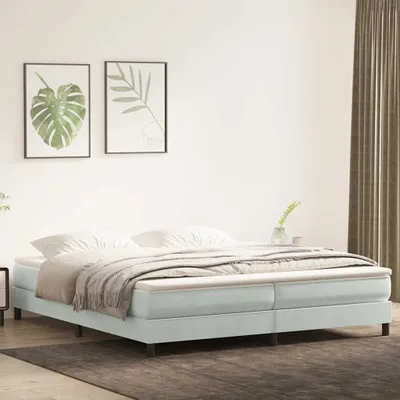 Obrázok produktu pre Maison Exclusive - Box Spring Posteľ bez matraca Svetlosivá 200x220 cm Zamat