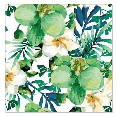 Zdjęcie produktu dla 200 serwetek Papstar, 3-warstwowe, składane na 1/4, 33 cm x 33 cm, Tropic 88246