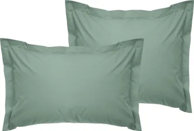 Produktbild von L'Essentiel Linge de Maison, Tonne Mixte - Lola, Oxford-Kissenbezug-Set (2 Stück) (FR), 100 % BAUMWOLLE RANFORCE, Grün,  60 x 60+5 cm