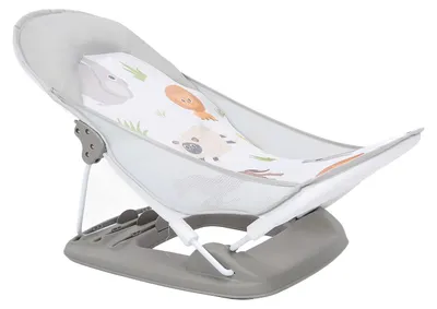 Produktbild von Baby-Badestuhl, zusammenklappbarer Badesitz, rutschfestes Netz, 3-fach höhenverstellbar, für Neugeborene und Kleinkinder