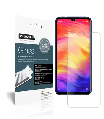 Produktbild von 2x Schutzfolie für Xiaomi Redmi Note 7S matt - Anti-Shock 9H Folie dipos Glass Kunststoffglas