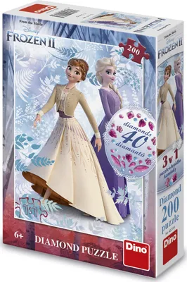 Productafbeelding van Dino Puzzel Frozen II XXL Diamanten - 200 stukjes, kartonnen doos