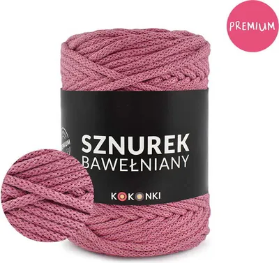 Produktbild von Premium Baumwollseil Kokonki 5mm 100m Rolle Malva